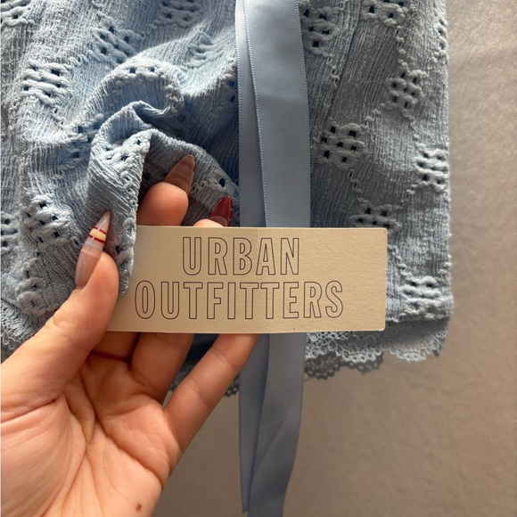 Lace Halter Top with Ribbon Tie - Picture 3 of 4